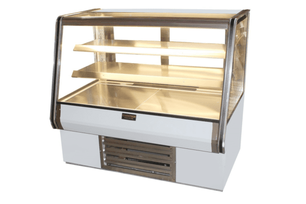 Cooltech Counter Bakery Pastry Display Case 60” with sliding glass doors and adjustable shelves on a white background.